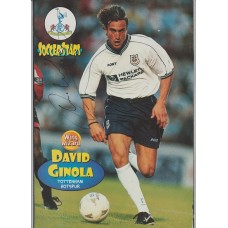 Signed picture of David Ginola the Tottenham Hotspur footballer.